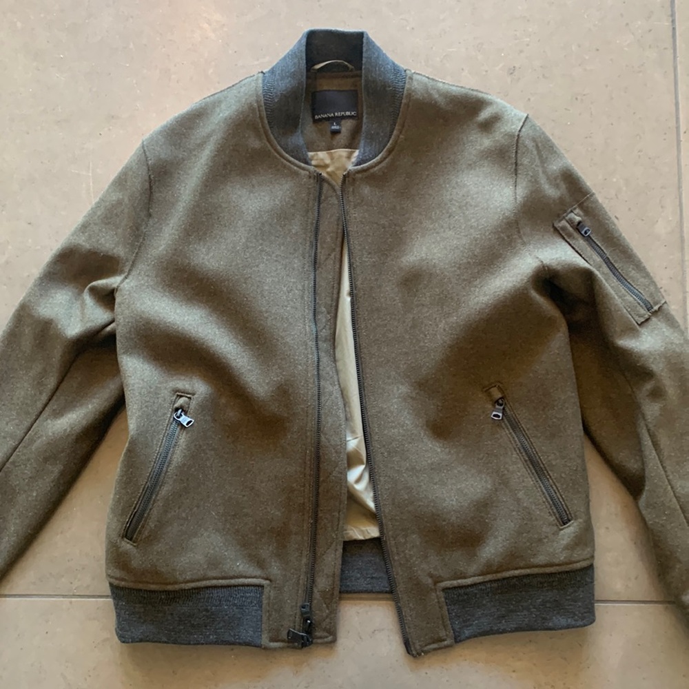 Banana republic mens wool sweater jacket